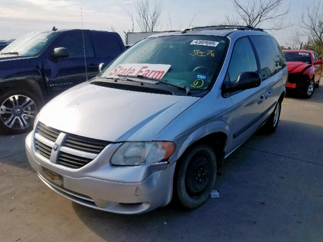 1D4GP45R07B210365 - 2007 DODGE CARAVAN SX SILVER photo 2