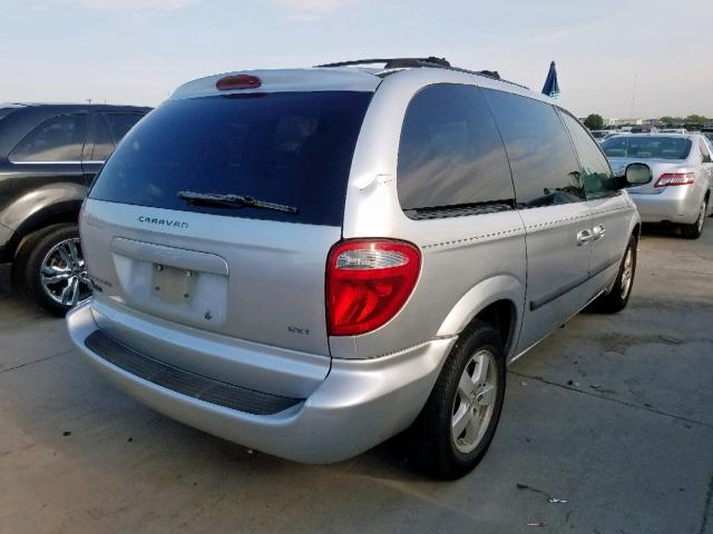 1D4GP45R07B210365 - 2007 DODGE CARAVAN SX SILVER photo 4