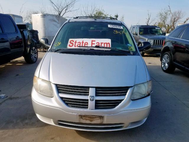 1D4GP45R07B210365 - 2007 DODGE CARAVAN SX SILVER photo 9