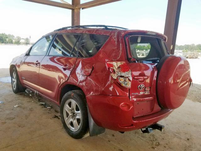 JTMBK31V586028478 - 2008 TOYOTA RAV4 LIMIT RED photo 3