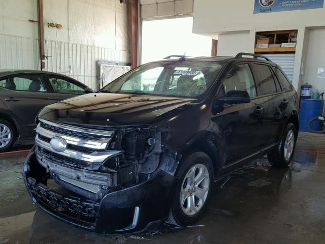 2FMDK4JC2DBC22986 - 2013 FORD EDGE SEL BLACK photo 2