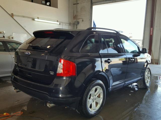 2FMDK4JC2DBC22986 - 2013 FORD EDGE SEL BLACK photo 4