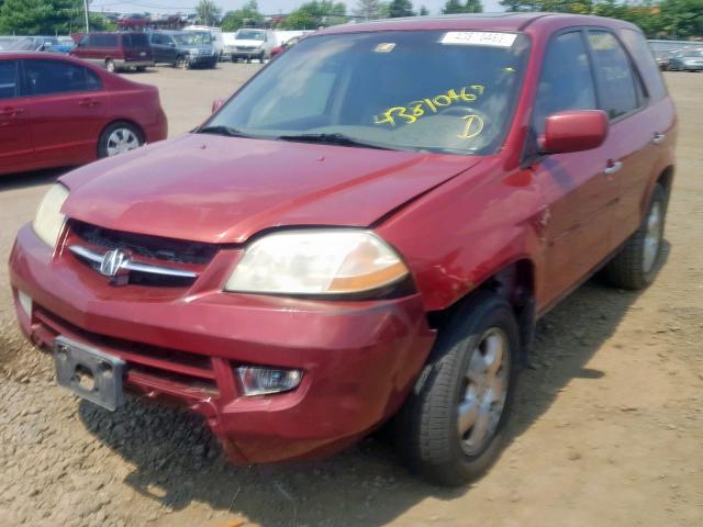 2HNYD18223H504241 - 2003 ACURA MDX RED photo 2