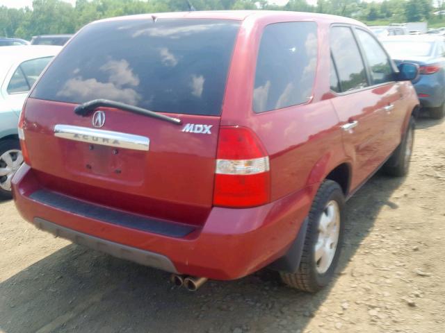 2HNYD18223H504241 - 2003 ACURA MDX RED photo 4