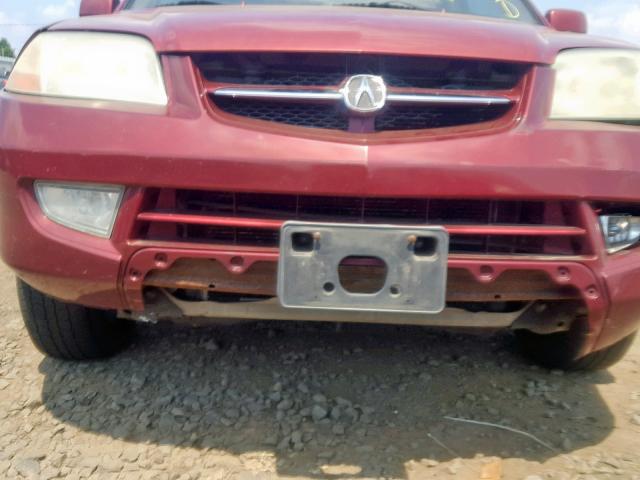 2HNYD18223H504241 - 2003 ACURA MDX RED photo 9