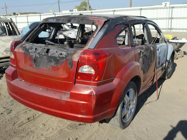 1B3HB48B37D101662 - 2007 DODGE CALIBER SX RED photo 4