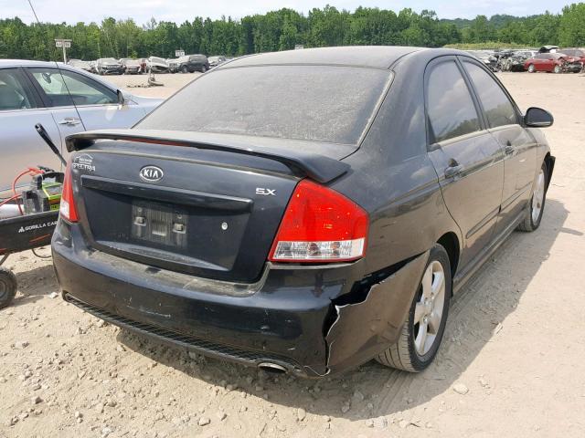 KNAFE121485011375 - 2008 KIA SPECTRA EX BLACK photo 4