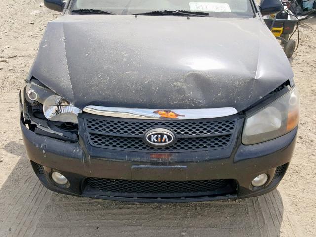 KNAFE121485011375 - 2008 KIA SPECTRA EX BLACK photo 7