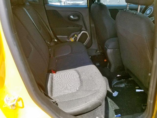 ZACCJBAT9FPC38298 - 2015 JEEP RENEGADE S YELLOW photo 6
