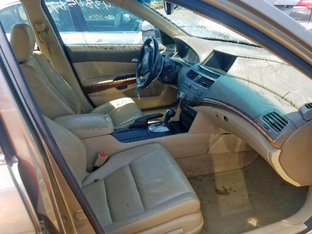 1HGCP3F84AA017775 - 2010 HONDA ACCORD EXL GOLD photo 5