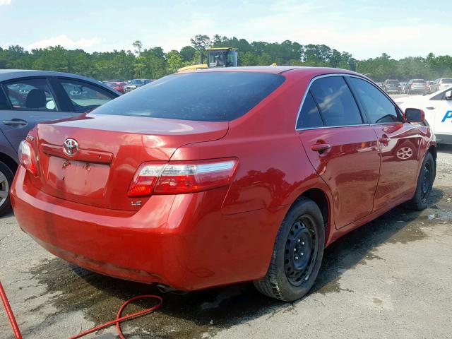 4T1BE46K07U100057 - 2007 TOYOTA CAMRY NEW RED photo 4