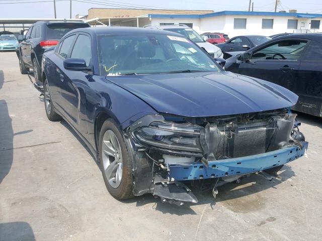 2C3CDXHG0GH354624 - 2016 DODGE CHARGER SX BLUE photo 1