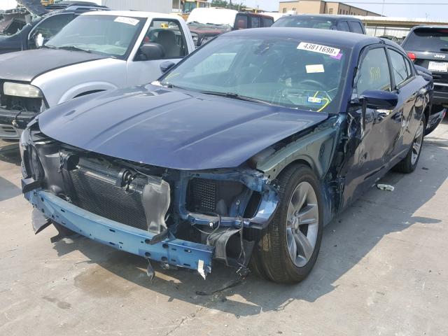 2C3CDXHG0GH354624 - 2016 DODGE CHARGER SX BLUE photo 2