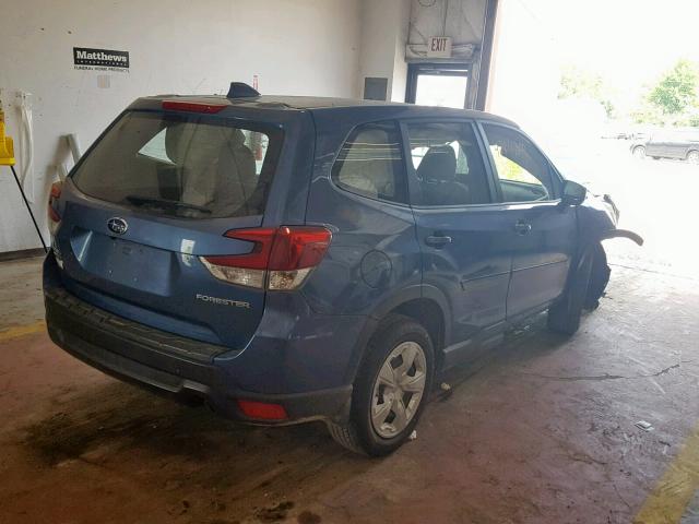 JF2SKAAC7KH476396 - 2019 SUBARU FORESTER BLUE photo 4