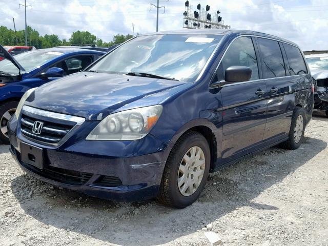 5FNRL38237B038114 - 2007 HONDA ODYSSEY LX BLUE photo 2