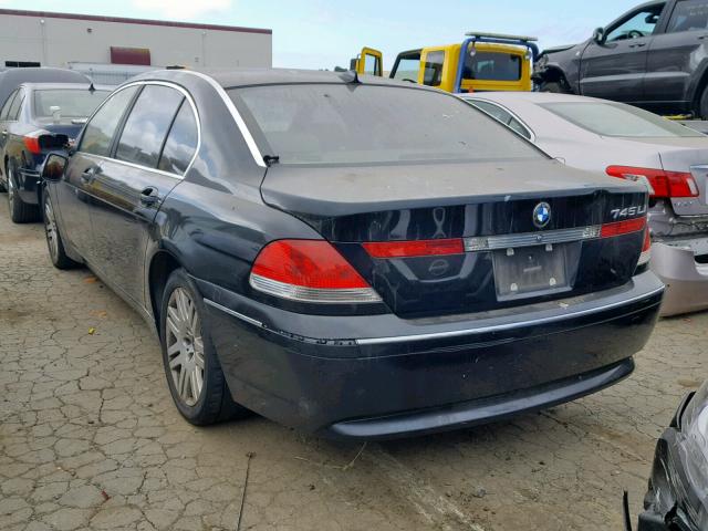 WBAGN634X2DR00138 - 2002 BMW 745 LI BLACK photo 3