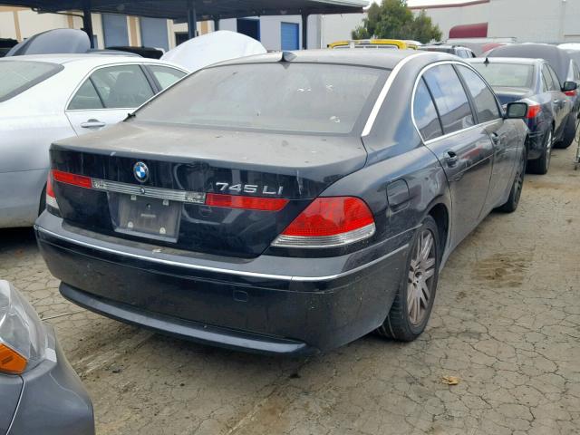 WBAGN634X2DR00138 - 2002 BMW 745 LI BLACK photo 4