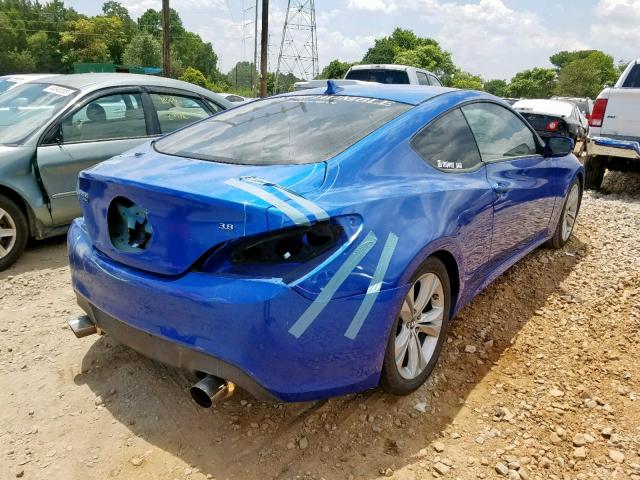 KMHHU6KH3AU013411 - 2010 HYUNDAI GENESIS CO BLUE photo 4