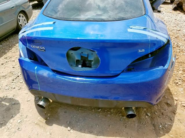 KMHHU6KH3AU013411 - 2010 HYUNDAI GENESIS CO BLUE photo 9