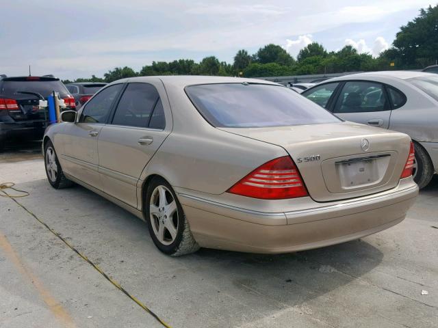 WDBNG75J84A415769 - 2004 MERCEDES-BENZ S 500 GOLD photo 3