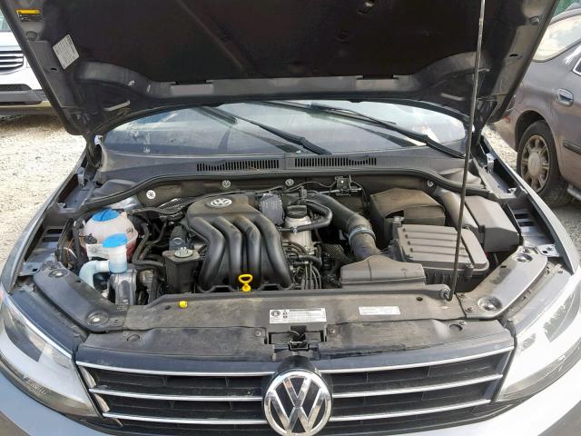 3VW2K7AJ3FM240858 - 2015 VOLKSWAGEN JETTA BASE GRAY photo 7