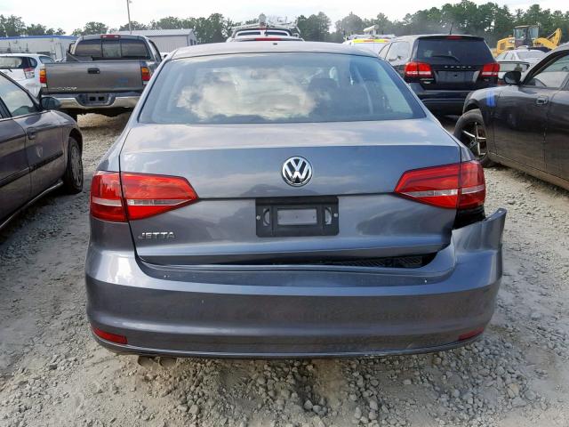 3VW2K7AJ3FM240858 - 2015 VOLKSWAGEN JETTA BASE GRAY photo 9