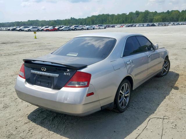 JNKAY41EX3M004440 - 2003 INFINITI M45 SILVER photo 4