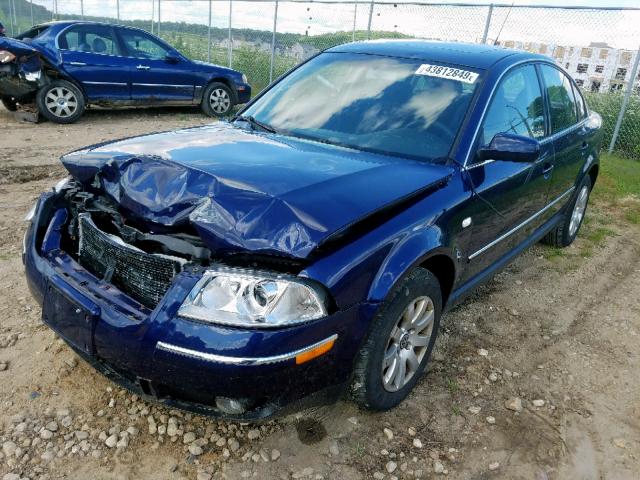 WVWPD63B13E011213 - 2003 VOLKSWAGEN PASSAT GLS BLUE photo 2