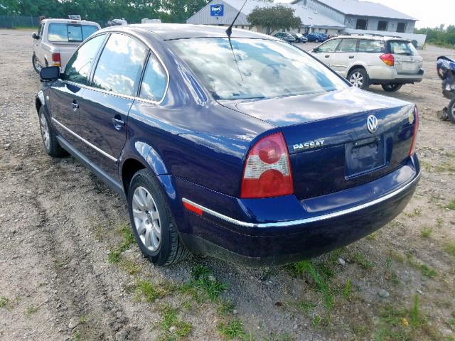 WVWPD63B13E011213 - 2003 VOLKSWAGEN PASSAT GLS BLUE photo 3