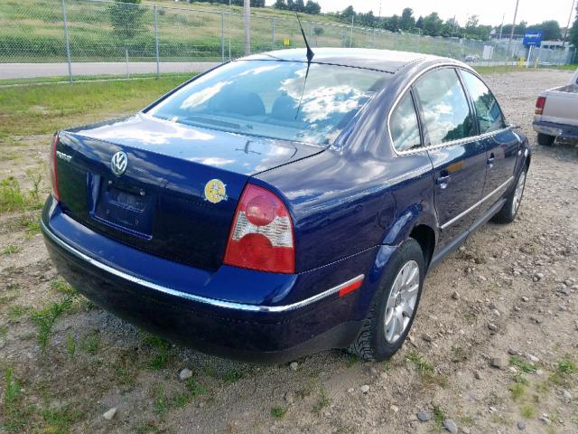 WVWPD63B13E011213 - 2003 VOLKSWAGEN PASSAT GLS BLUE photo 4