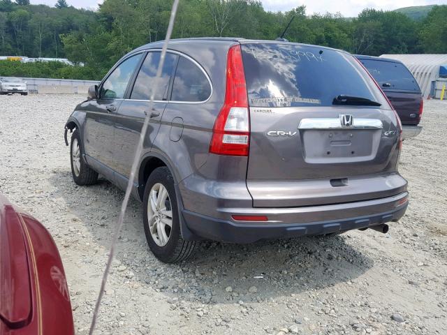 5J6RE4H70AL044172 - 2010 HONDA CR-V EXL GRAY photo 3