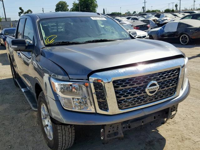 1N6AA1EK0JN548650 - 2018 NISSAN TITAN S GRAY photo 1