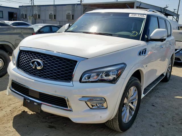 JN8AZ2ND1H9830354 - 2017 INFINITI QX80 BASE WHITE photo 2