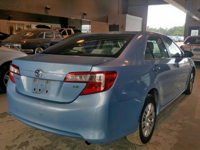 4T4BF1FK0CR173876 - 2012 TOYOTA CAMRY BASE BLUE photo 4