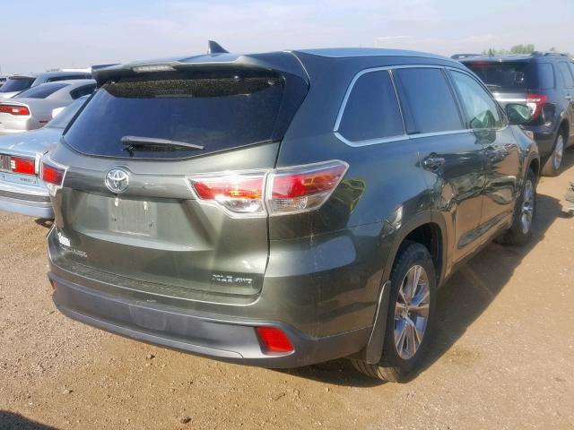 5TDJKRFH4ES047598 - 2014 TOYOTA HIGHLANDER BLUE photo 4