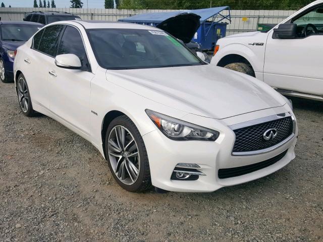 JN1AV7AR2EM702772 - 2014 INFINITI Q50 HYBRID WHITE photo 1