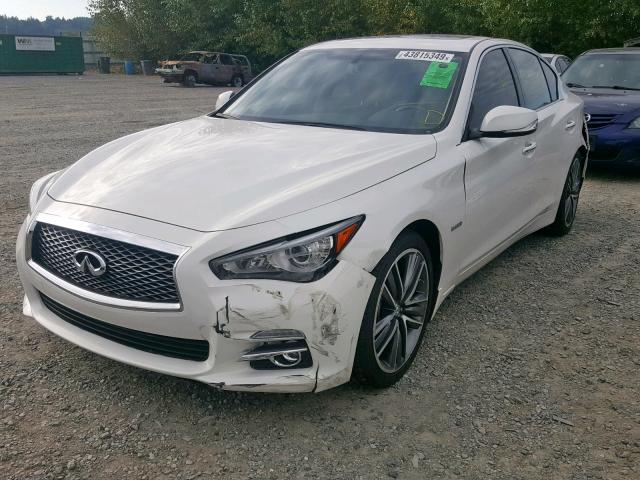 JN1AV7AR2EM702772 - 2014 INFINITI Q50 HYBRID WHITE photo 2