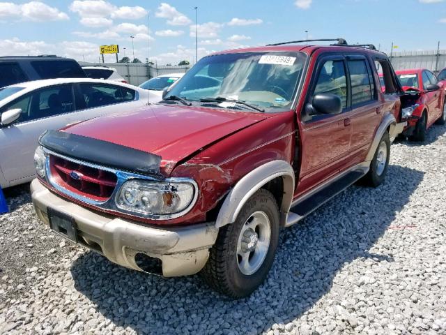 1FMZU35P2XZA81376 - 1999 FORD EXPLORER RED photo 2