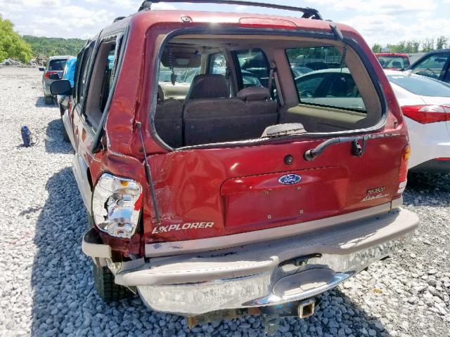 1FMZU35P2XZA81376 - 1999 FORD EXPLORER RED photo 9