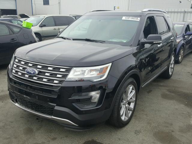 1FM5K7F86GGB27726 - 2016 FORD EXPLORER L BLACK photo 2