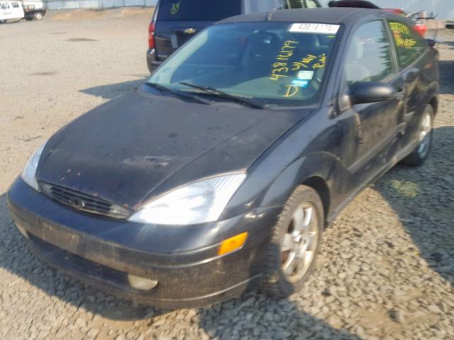 3FAFP31341R104966 - 2001 FORD FOCUS ZX3 BLACK photo 2