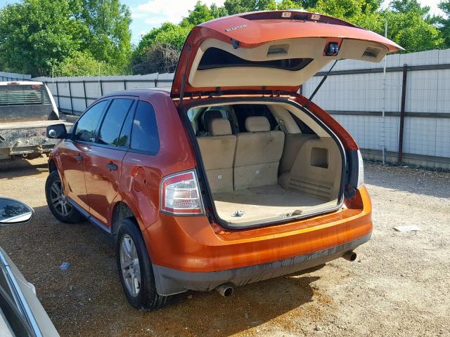 2FMDK36C87BA55931 - 2007 FORD EDGE SE ORANGE photo 3