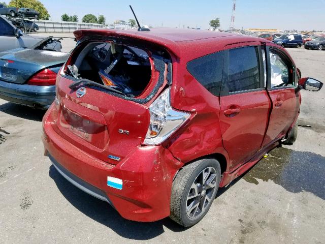 3N1CE2CP3FL406405 - 2015 NISSAN VERSA NOTE RED photo 4