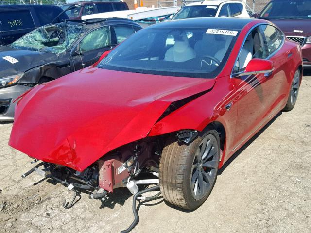 5YJSA1E45KF330826 - 2019 TESLA MODEL S Qırmızı foto 2