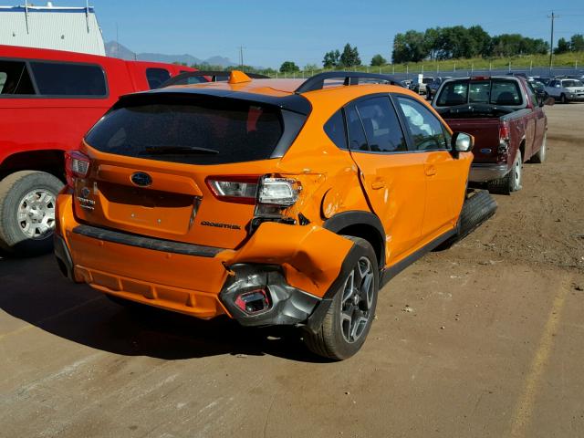 JF2GTALC2JH230998 - 2018 SUBARU CROSSTREK ORANGE photo 4