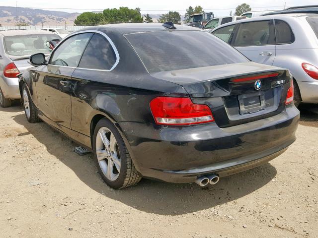 WBAUP9C55CVL91613 - 2012 BMW 128 I BLACK photo 3