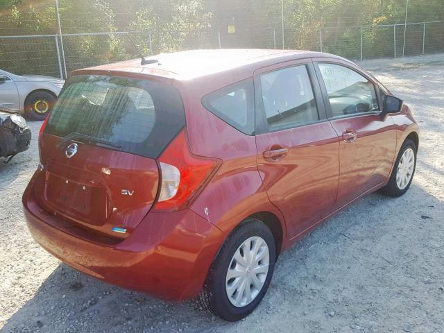 3N1CE2CP1GL388925 - 2016 NISSAN VERSA NOTE RED photo 4