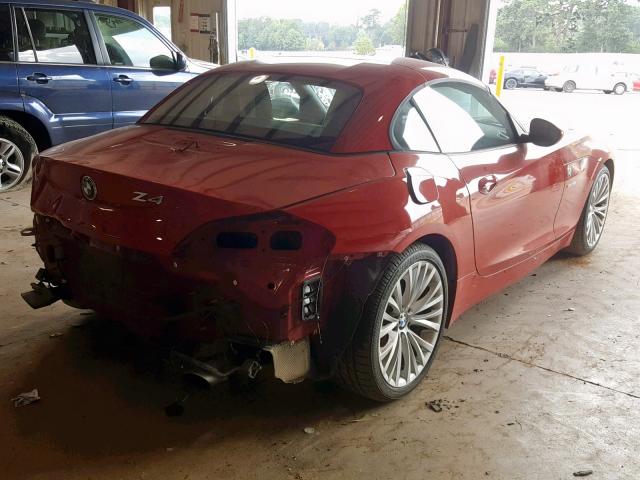 WBALM7C56BE383821 - 2011 BMW Z4 SDRIVE3 RED photo 4