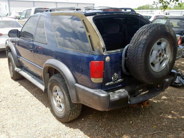 1GNCT18W0YK178386 - 2000 CHEVROLET BLAZER BLUE photo 3