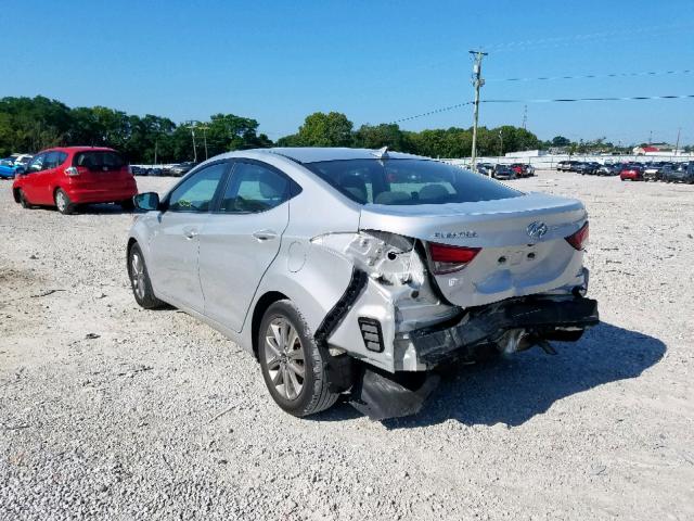 5NPDH4AE7GH660304 - 2016 HYUNDAI ELANTRA SE SILVER photo 3